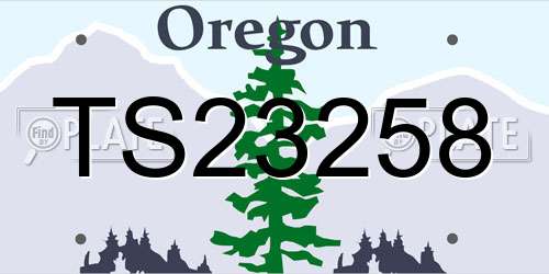 TS23258 Oregon License Plate