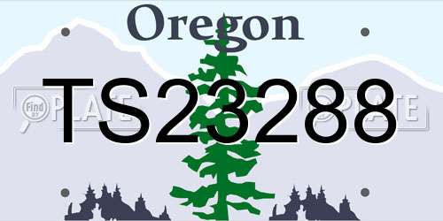 TS23288 Oregon License Plate