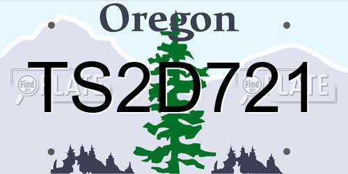 TS2D721 Oregon License Plate