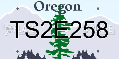 TS2E258 Oregon License Plate