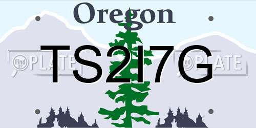 TS2I7G Oregon License Plate