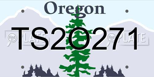 TS2O271 Oregon License Plate