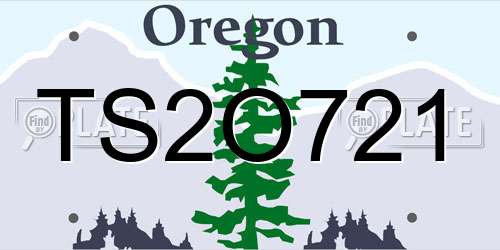 TS2O721 Oregon License Plate