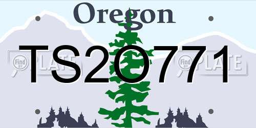 TS2O771 Oregon License Plate
