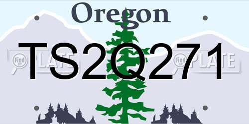 TS2Q271 Oregon License Plate