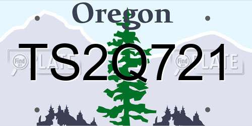 TS2Q721 Oregon License Plate