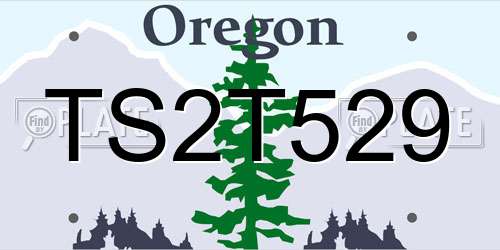 TS2T529 Oregon License Plate