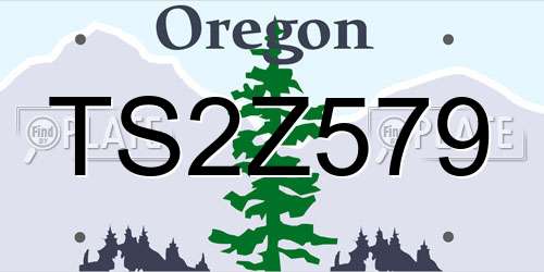 TS2Z579 Oregon License Plate