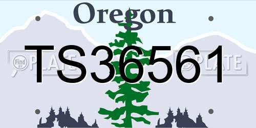 TS36561 Oregon License Plate