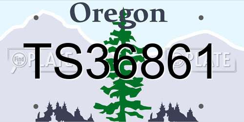 TS36861 Oregon License Plate