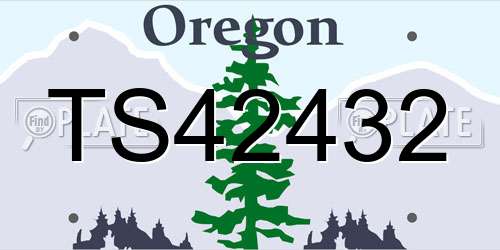 TS42432 Oregon License Plate
