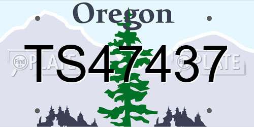 TS47437 Oregon License Plate