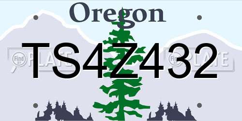 TS4Z432 Oregon License Plate