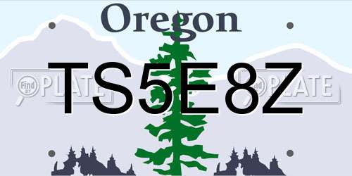 TS5E8Z Oregon License Plate