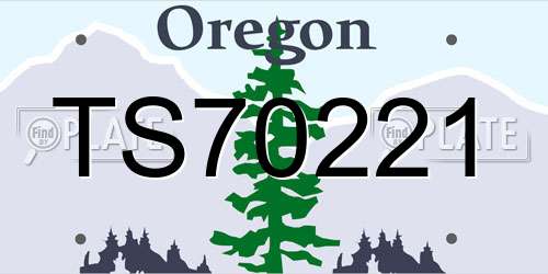 TS70221 Oregon License Plate