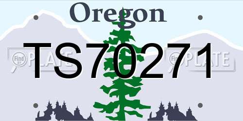 TS70271 Oregon License Plate