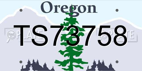 TS73758 Oregon License Plate
