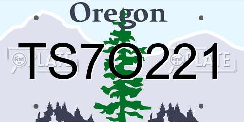 TS7O221 Oregon License Plate