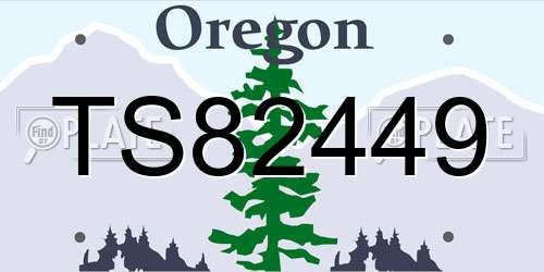 TS82449 Oregon License Plate