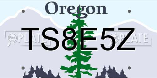 TS8E5Z Oregon License Plate