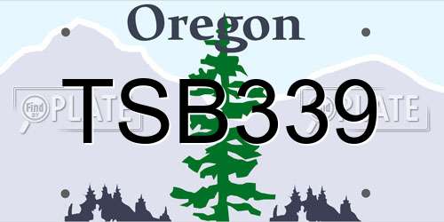 TSB339 Oregon License Plate