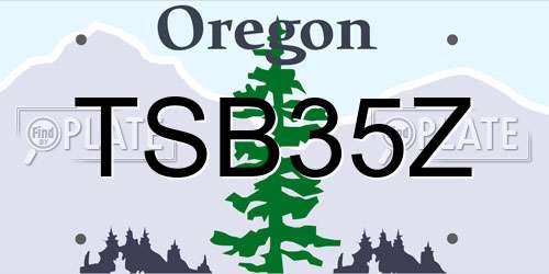 TSB35Z Oregon License Plate