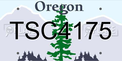 TSC4175 Oregon License Plate