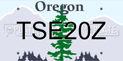 TSE20Z Oregon License Plate