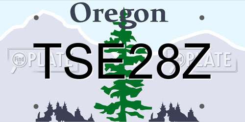 TSE28Z Oregon License Plate