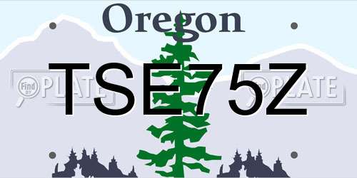 TSE75Z Oregon License Plate