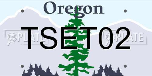TSET02 Oregon License Plate