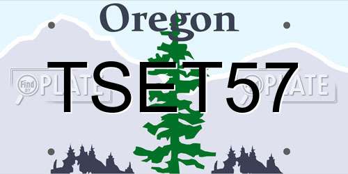 TSET57 Oregon License Plate