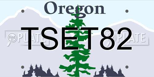 TSET82 Oregon License Plate