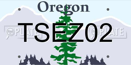 TSEZ02 Oregon License Plate