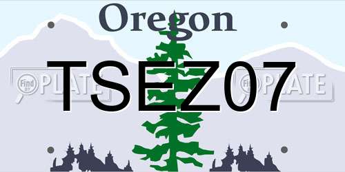 TSEZ07 Oregon License Plate