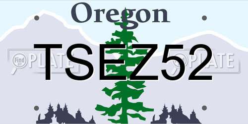 TSEZ52 Oregon License Plate