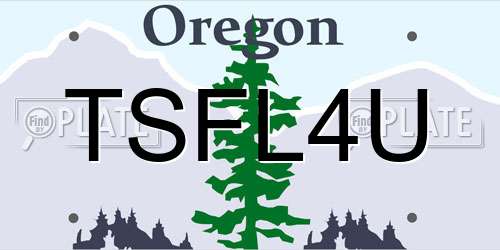 TSFL4U Oregon License Plate