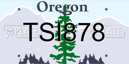 TSI878 Oregon License Plate