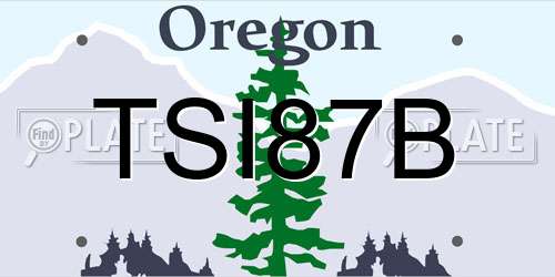TSI87B Oregon License Plate