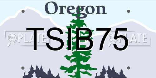 TSIB75 Oregon License Plate