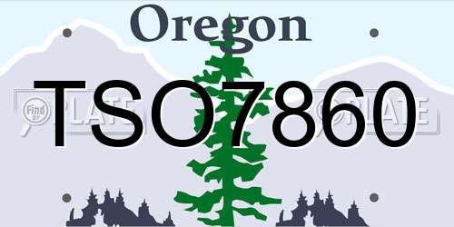 TSO7860 Oregon License Plate