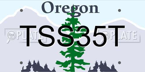 TSS35T Oregon License Plate