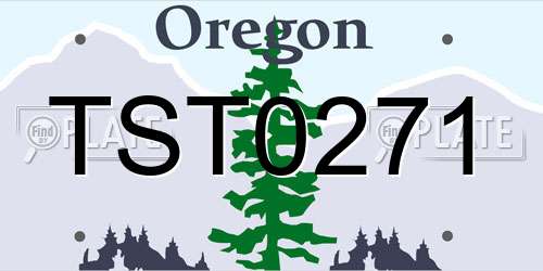 TST0271 Oregon License Plate