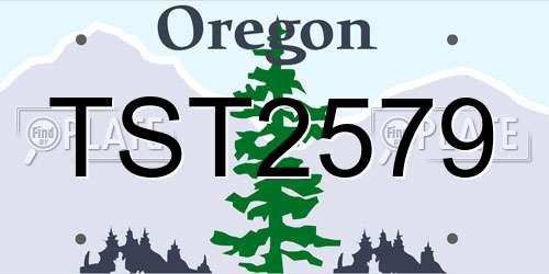 TST2579 Oregon License Plate