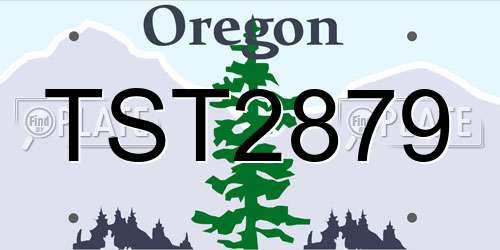TST2879 Oregon License Plate