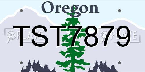 TST7879 Oregon License Plate