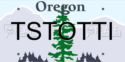 TSTOTTI Oregon License Plate