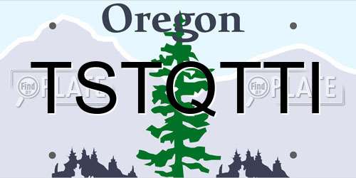 TSTQTTI Oregon License Plate