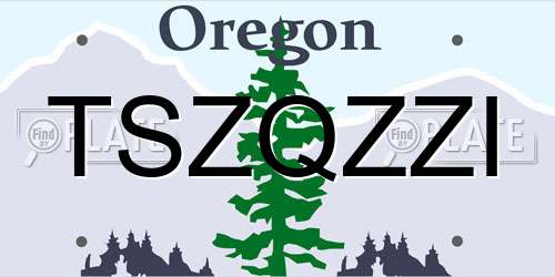TSZQZZI Oregon License Plate