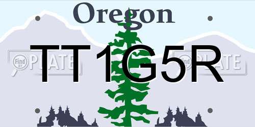 TT1G5R Oregon License Plate
